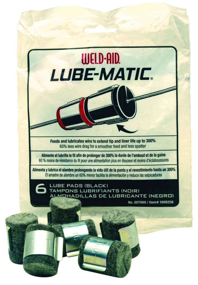 Weld-Aid Lube-Matic Black Pre-Treated Lube Pad 6X6Pad