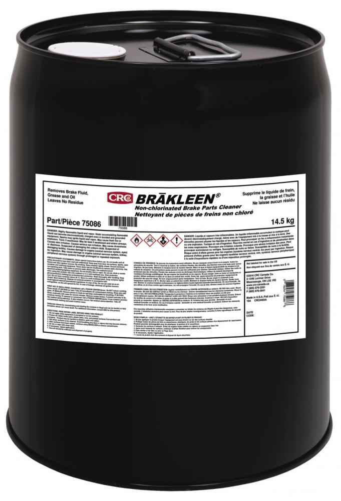 Brakleen® Brake Parts Cleaner - Non-Chlorinated, 19 Liter