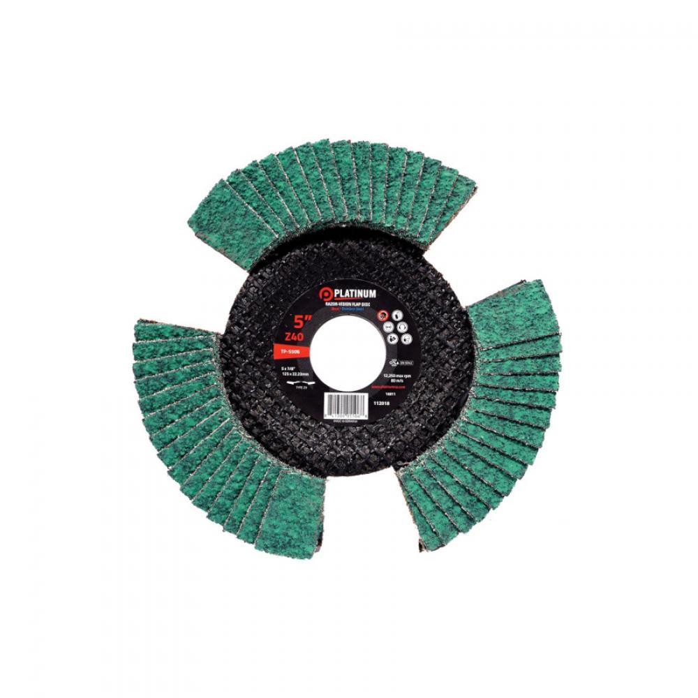 RAZOR VISION FLAP DISC 5 X 7 / 8 40 GRIT / ZIRCONIA