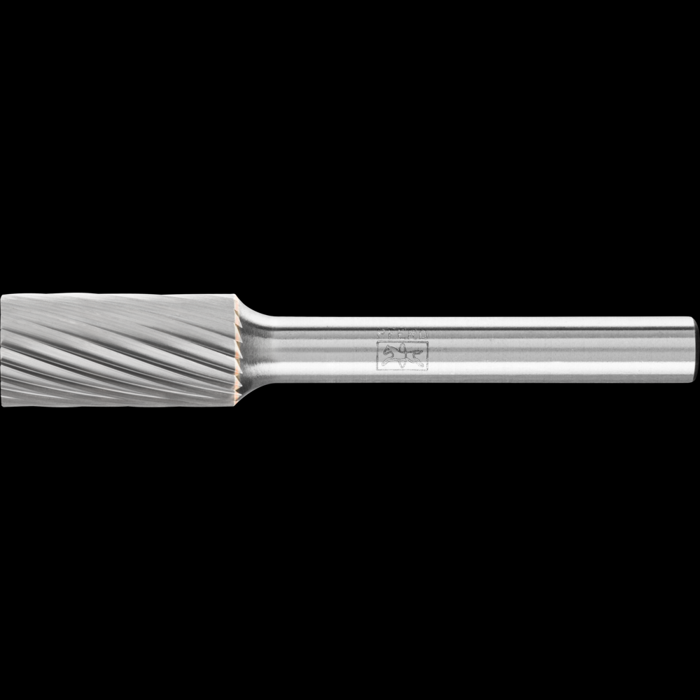 PFERD Carbide Bur SA-3 Cylindrical Uncut End Single Cut 3/8&#34; x 3/4&#34; x 1/4&#34; Shank
