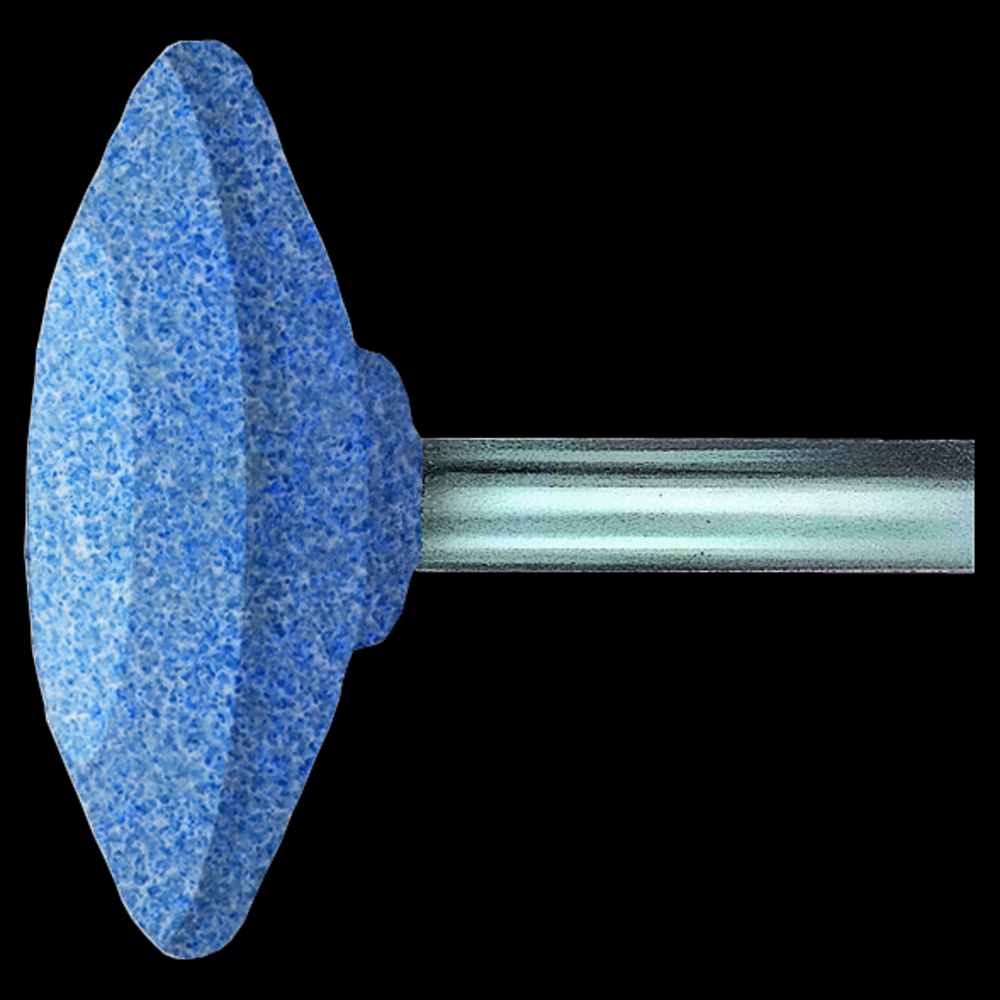 PFERD Vitrified Mounted Point, TOUGH, 1-5/8&#34; x 3/8,46 Grit,A36,Ceramic Oxide,1/4&#34;Shank
