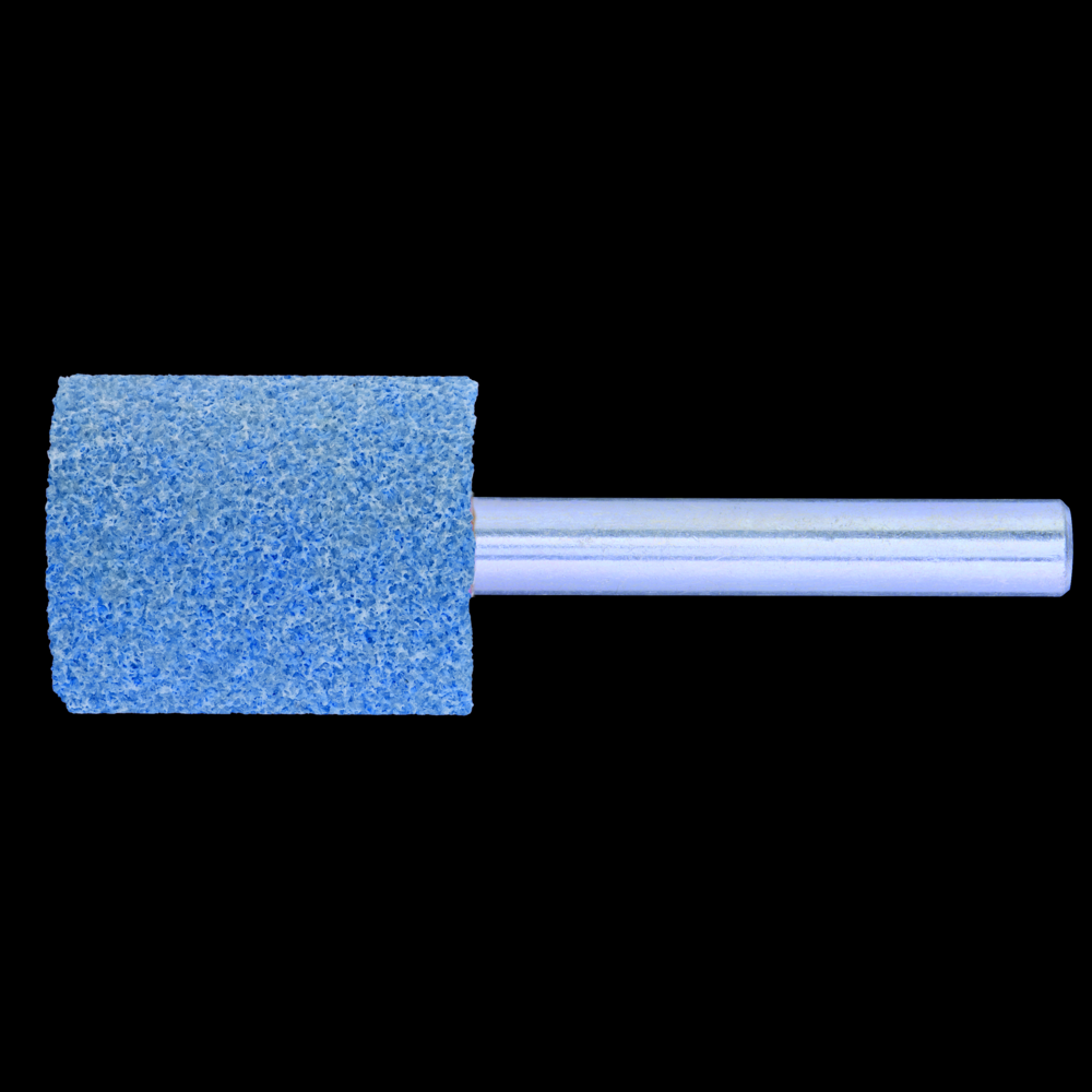 PFERD Vitrified Mounted Point, TOUGH, 1&#34; x 1, 80 Grit, A38, Ceramic Oxide, 1/4&#34; Shank