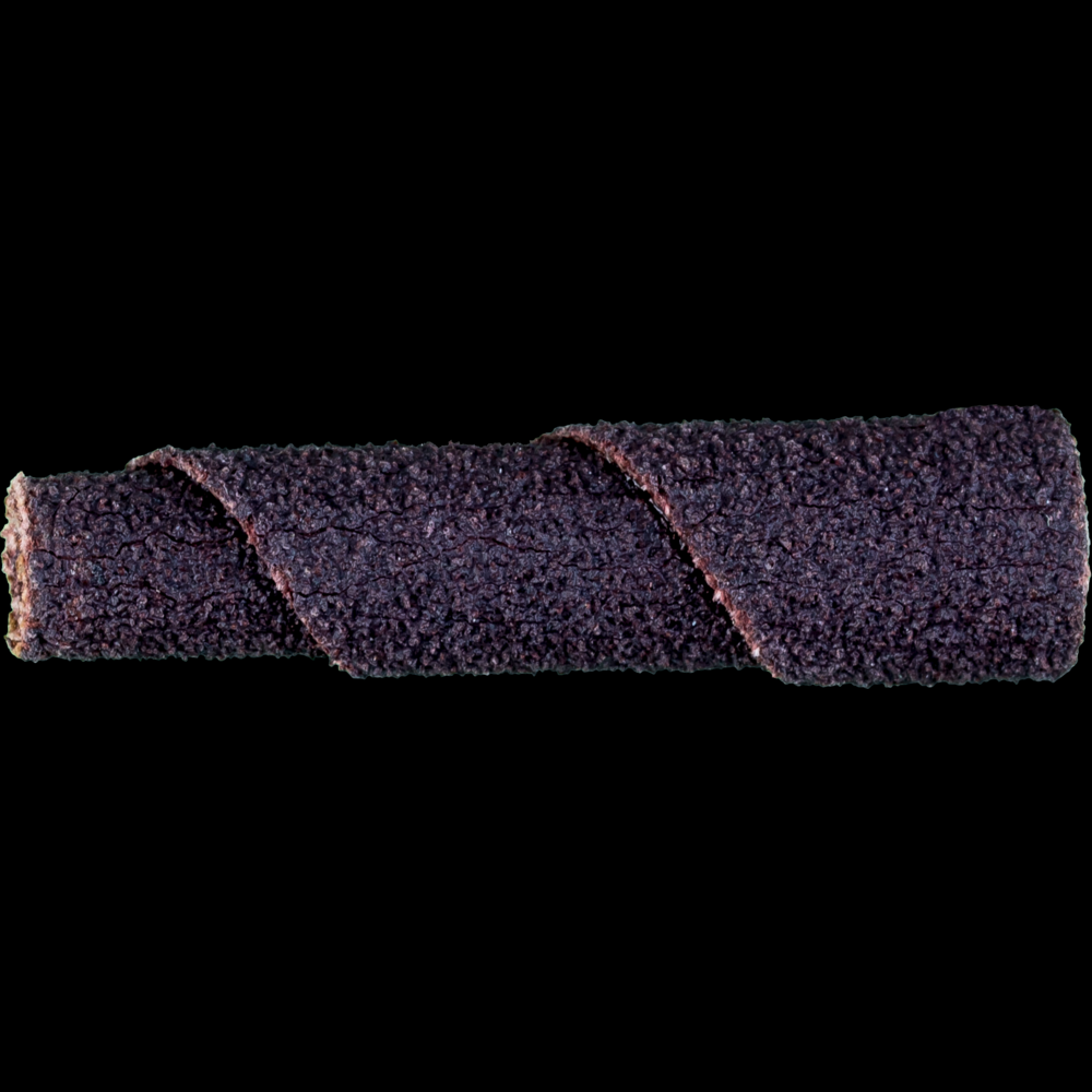 PFERD Cartridge Roll, 3/8&#34; x 1-1/2, 1/8&#34; arbor, Tapered shape, 80 Grit, Aluminum oxide