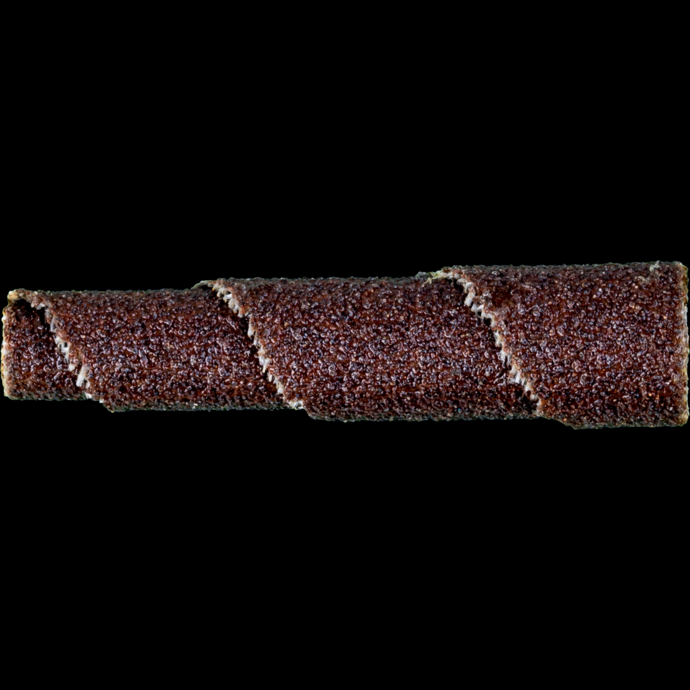 PFERD Cartridge Roll, 3/8&#34; x 1-1/2, 1/8&#34; arbor, Tapered shape, 120 Grit,Aluminum oxide