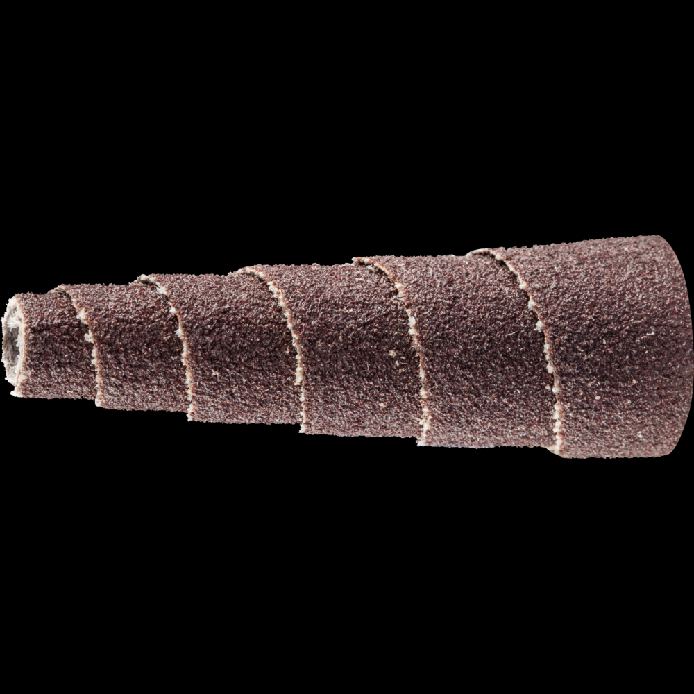 PFERD Cartridge Roll, 1/2&#34; x 1-1/2, 1/8&#34; arbor, Tapered shape, 120 Grit,Aluminum oxide