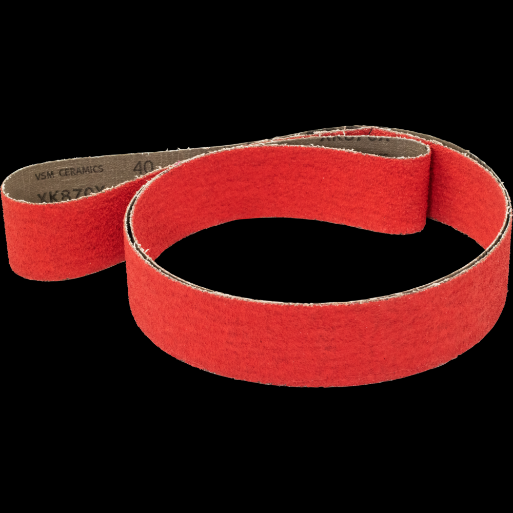 PFERD Abrasive Benchstand Belt, 72&#34; x 2, 40 Grit, Ceramic CO-COOL