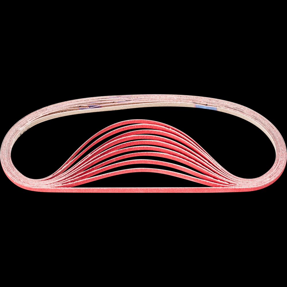 PFERD Abrasive File Belt, 24&#34; x 1/4, 120 Grit, Ceramic CO-COOL