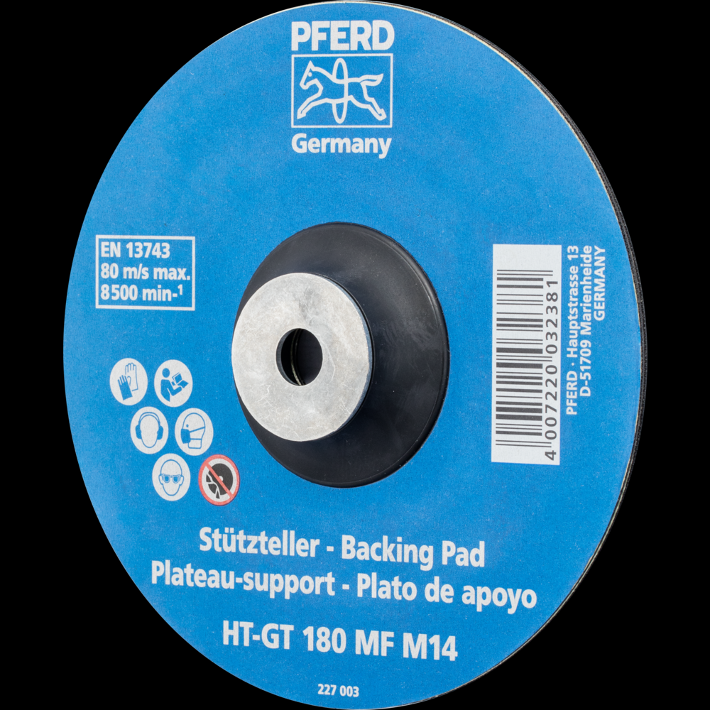 PFERD Fiber Disc Backing Pad, Temperature Resistant, Flexible, 7&#34; Dia, 5/8-11 Nut