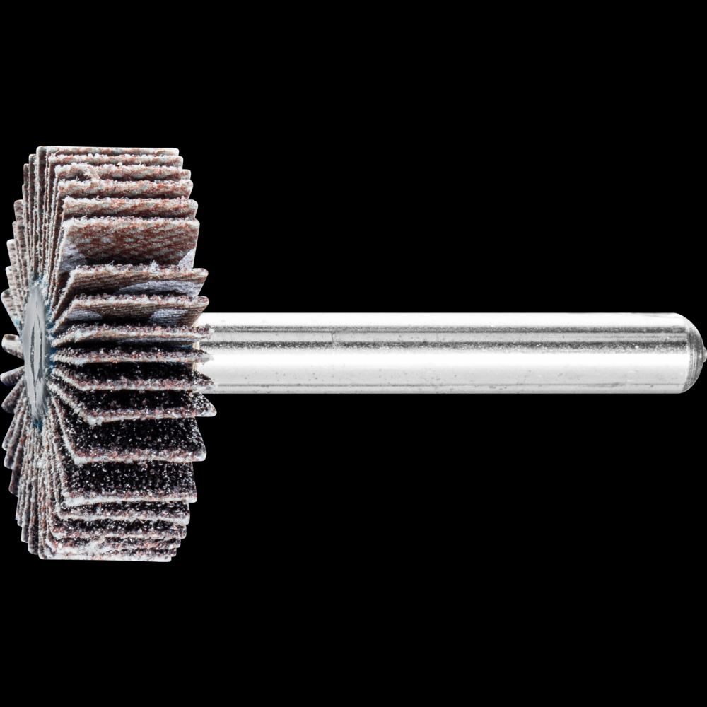 PFERD Mounted Flap Wheel, 1&#34; x 1/2, 60 Grit, 1/4&#34; Shank, Silicon carbide