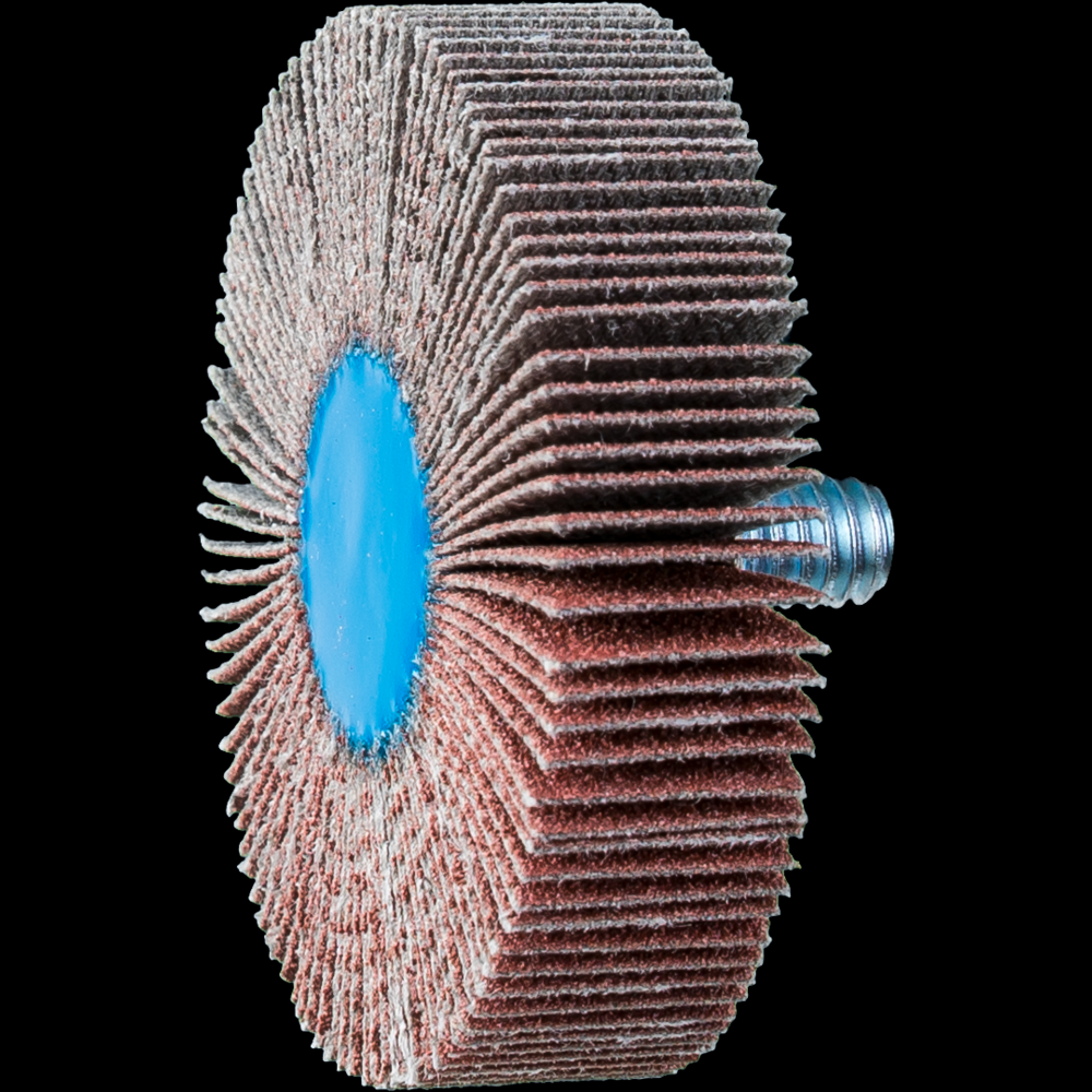 PFERD Quick Change Flap Wheel, 2&#34; x 1/2, 120 Grit, 1/4-20 Thread, Aluminum oxide