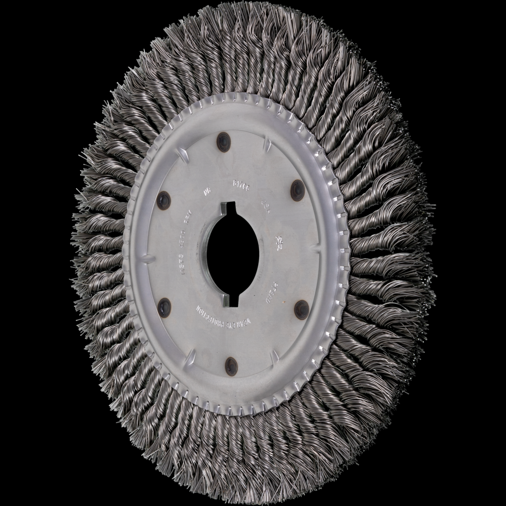 PFERD Standard Twist Knot Wire Wheel Brush 12&#34; Dia. .023 Carbon Steel 2&#34; Arbor