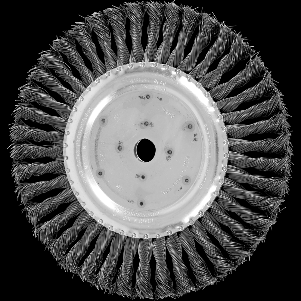 PFERD Standard Twist Knot Wire Wheel Brush 8&#34; Dia. .023 Carbon Steel 5/8&#34; Arbor