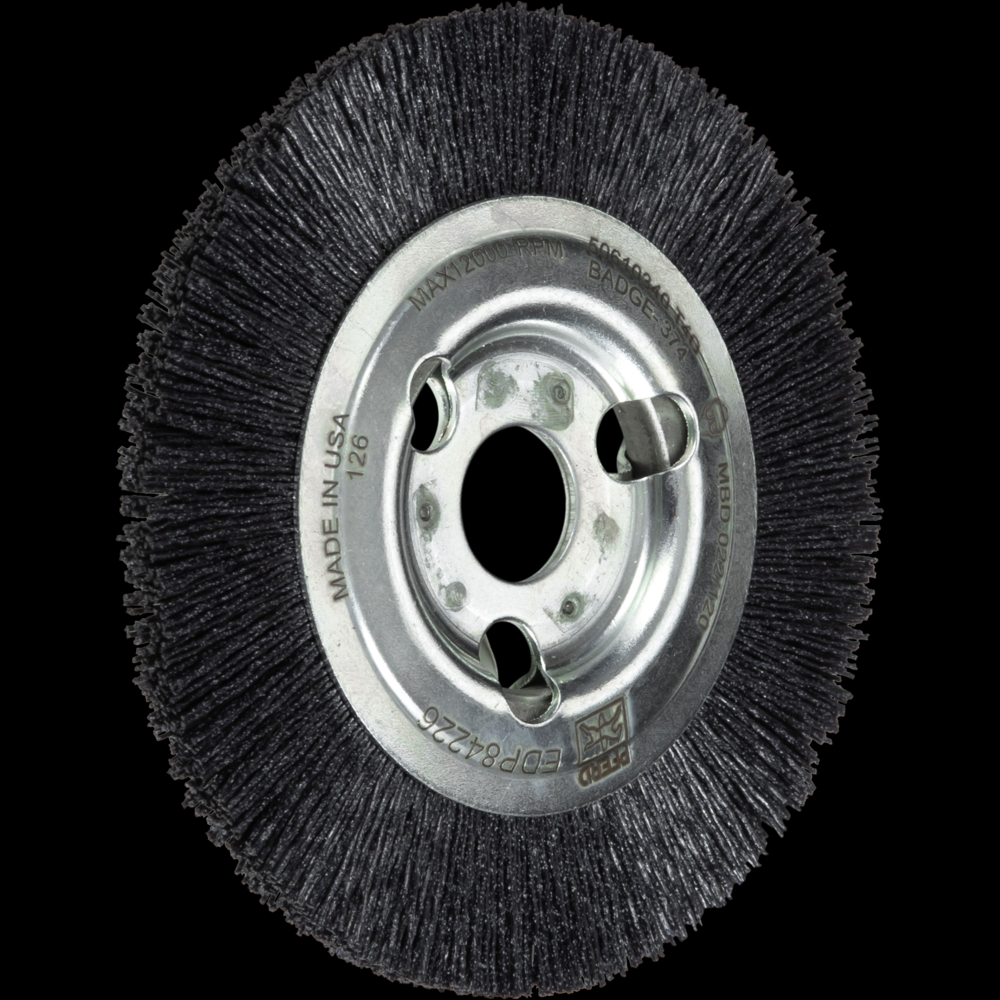 PFERD M-BRAD® Wheel Brush 4&#34; Dia Narrow Face .022/120 Grit CO 5/8-1/2&#34; Arbor