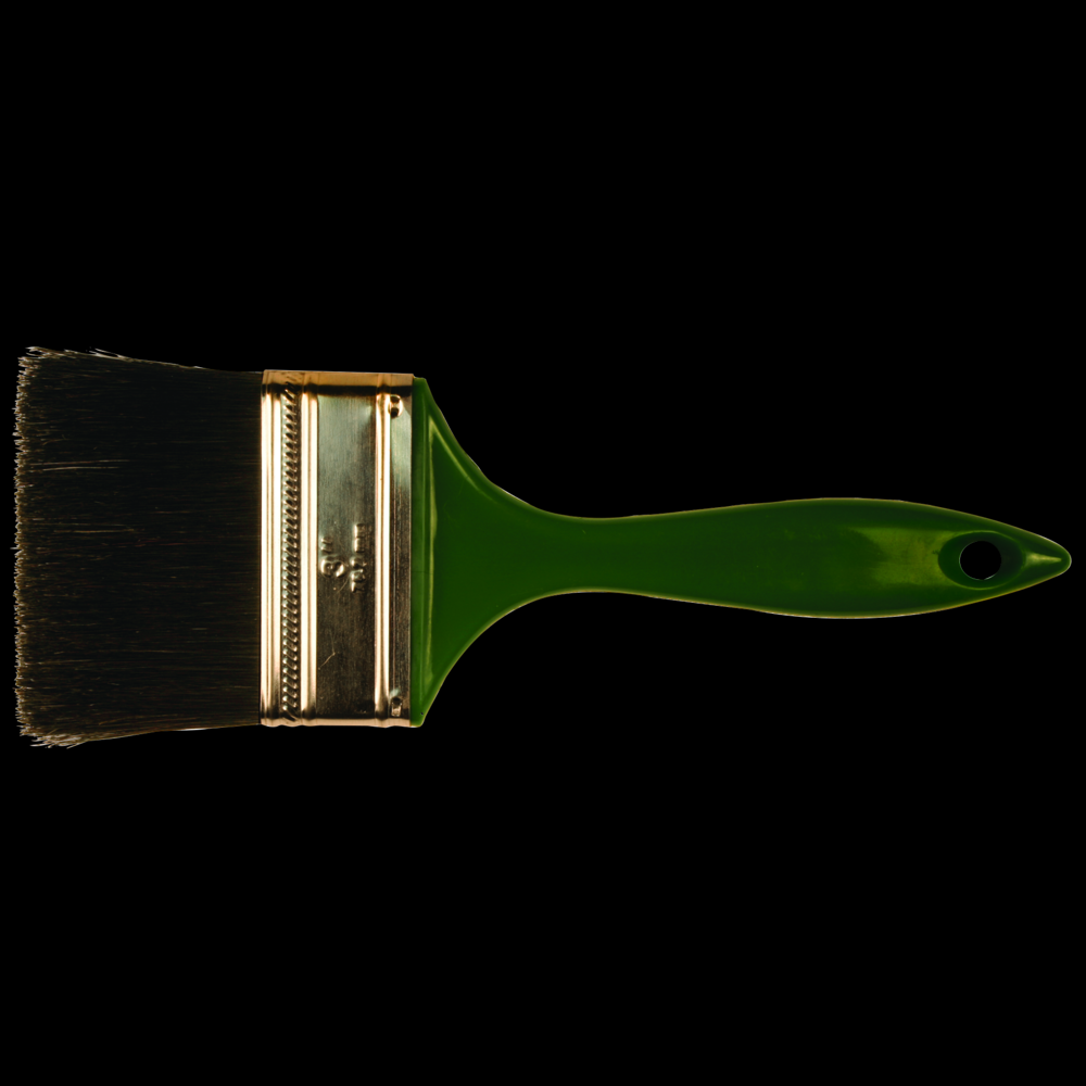 PFERD Wall Brush 3&#34; Black Bristle Fill Green Plastic Handle