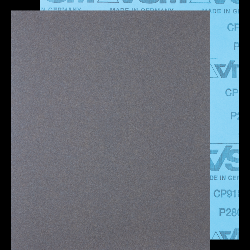PFERD Paper Backed Abrasive Sheet, 9&#34; x 11, Water Resistant, 280 Grit, Silicon carbide