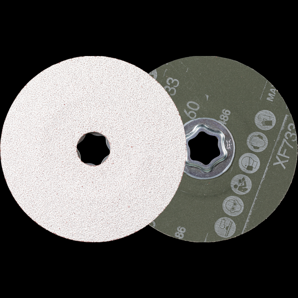 PFERD COMBICLICK® Fiber Disc, 5&#34; Dia, 60 Grit, Ceramic oxide CO-ALU