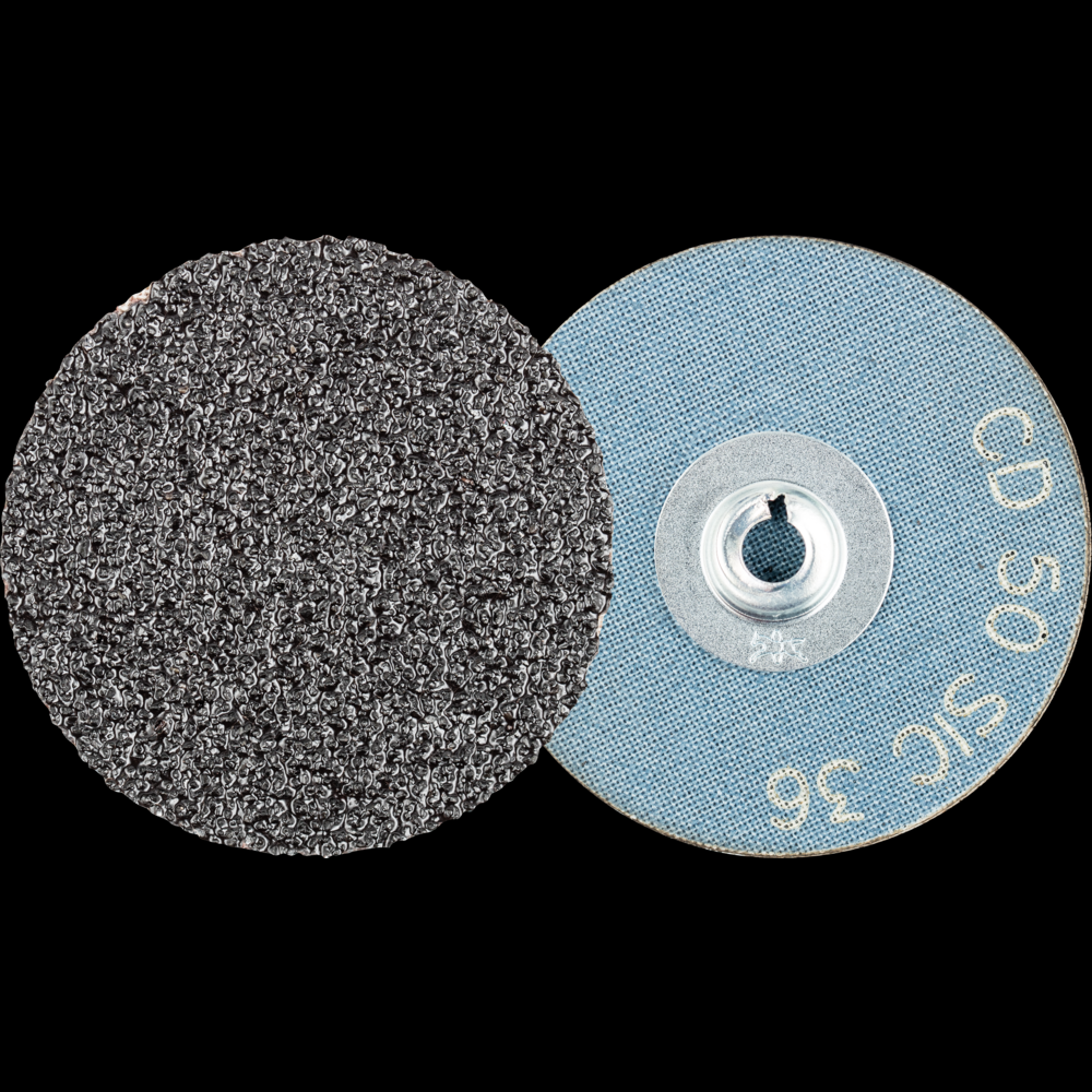 PFERD COMBIDISC® Abrasive Disc, 2&#34; Dia, Type CD, 36 Grit, Silicon carbide