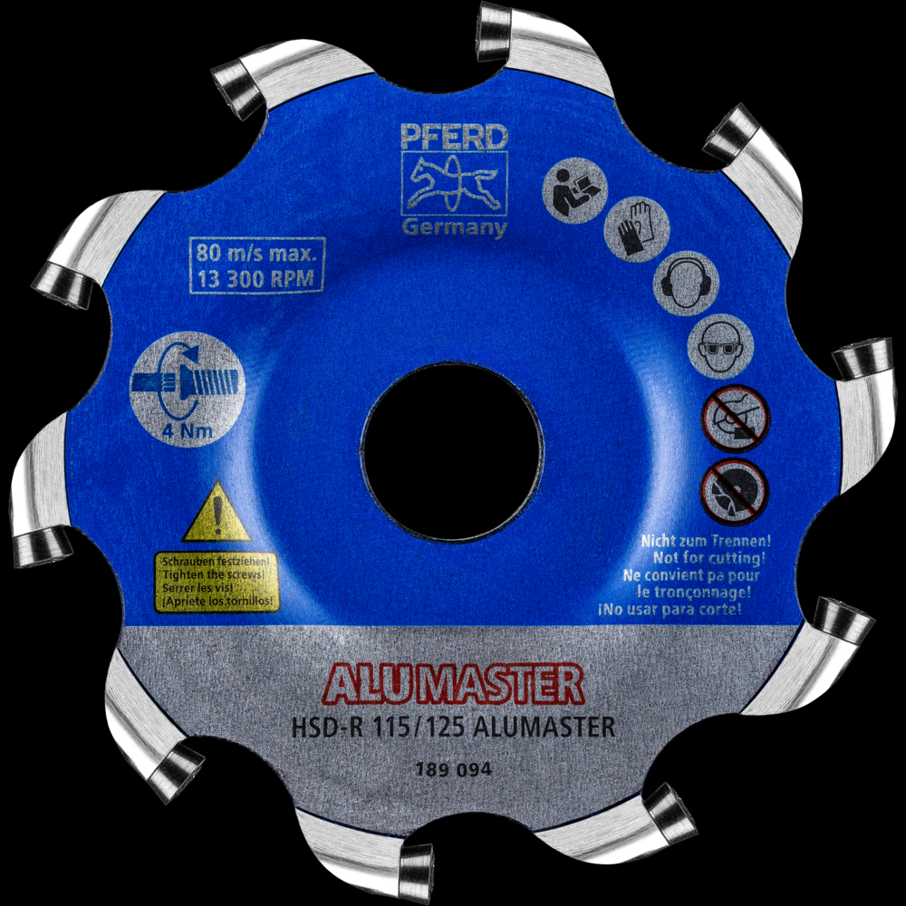 PFERD ALUMASTER High Speed Disc 4-1/2&#34;/5&#34; with HICOAT® Inserts