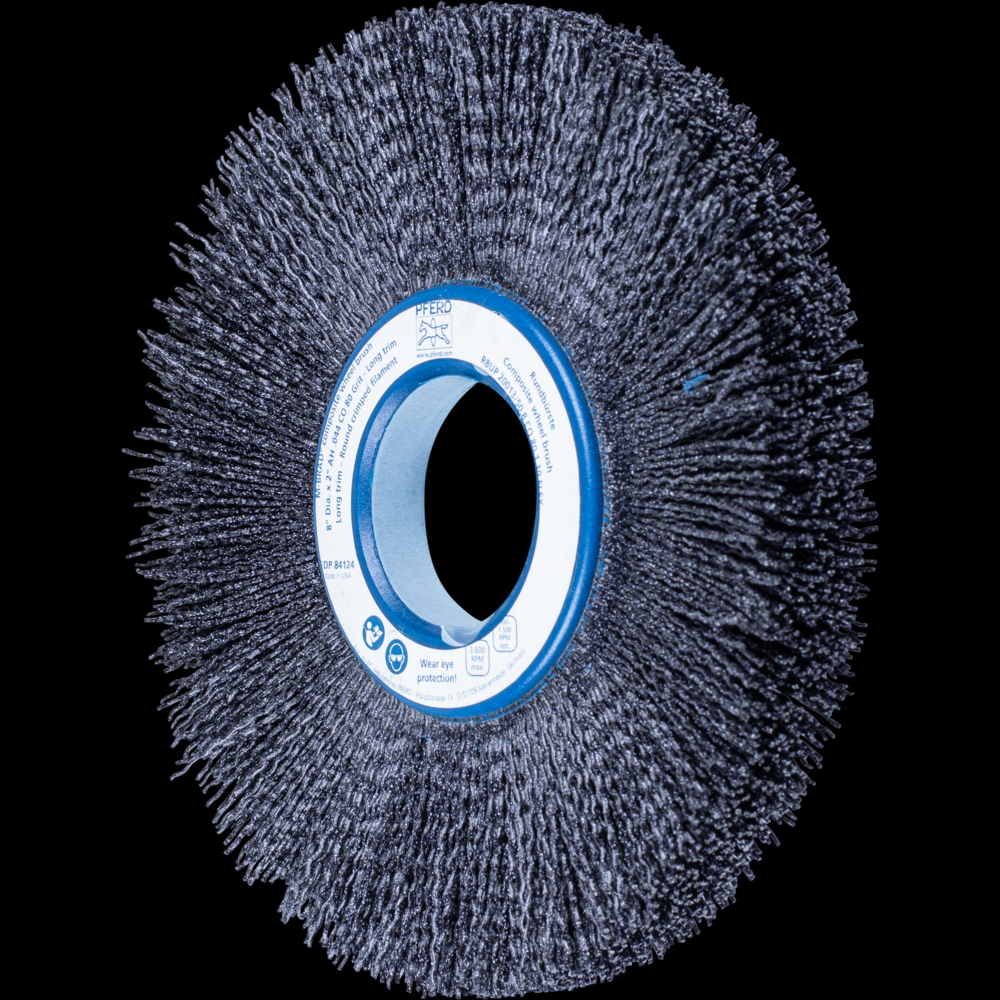 PFERD M-BRAD® Composite Wheel Brush 8&#34; Dia. .040/80 Grit Ceramic Oxide 2&#34; Arbor