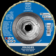 Pferd Inc. 47202060 - PFERD POLIVLIES® Non-Woven Flap Disc, 4-1/2" x 5/8-11, 180 Grit, Medium,Aluminum oxide