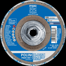 Pferd Inc. 47802698 - PFERD POLINOX® Unitized Disc, 5" x 1/2 x 5/8-11, T27, Fine, MH, 6SF, Silicon carbide