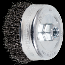 Pferd Inc. 79152511 - PFERD Crimped Wire Cup Brush PSF 4" Dia. .020 Carbon Steel 5/8-11" Thread Retail