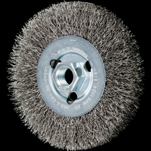 Pferd Inc. 79180354 - PFERD Crimped Wire Wheel Brush 4" Dia Narrow Face .014 Stainless Steel 5/8-11" Arbor