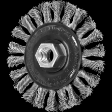 Pferd Inc. 79182417 - PFERD Standard Twist Knot Wire Wheel Brush 4" Dia. .020 SS 5/8-11" Thread