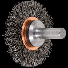 Pferd Inc. 79182892 - PFERD Crimped Wire Wheel Brush 1-1/2" Dia. .012 Carbon Steel 1/4" Shank