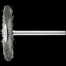 Pferd Inc. 79183213 - PFERD Mounted Wheel Brush 1-1/2" Dia. .005 Stainless Steel 1/8" Stem