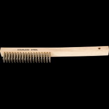 Pferd Inc. 79185050 - PFERD Curved Handle Scratch Brush - Economy 4x19 Rows Stainless Steel Wire