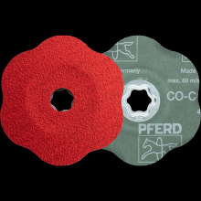 Pferd Inc. 64112560 - PFERD COMBICLICK® CONTOUR Fiber Disc, 5" Dia, 60 Grit, Ceramic oxide CO-COOL