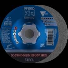 Pferd Inc. 64187150 - PFERD Grinding disc, CC-GRIND®-SOLID, 6" x 7/8, SGP STEEL VICTOGRAIN®, Ceramic