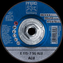 Pferd Inc. 69901196 - PFERD Grinding Wheel, 4-1/2"x 1/4x5/8-11, SG ALU, T27, Aluminum oxide, Silicon carbide