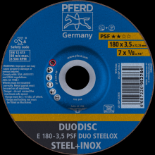 Pferd Inc. 62017420 - PFERD Combination Wheel, 7" x 1/8 x 7/8, PSF DUODISC STEELOX, T27, Aluminum oxide