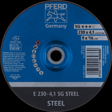 Pferd Inc. 69120527 - PFERD Grinding Wheel, 9" x 1/8 x 7/8, SG STEEL, T27, Aluminum oxide