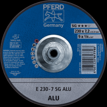 Pferd Inc. 69901198 - PFERD Grinding Wheel, 9" x 1/4 x 5/8-11, SG ALU, T27, Aluminum oxide, Silicon carbide