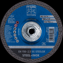 Pferd Inc. 69901533 - PFERD Cut-Off Wheel, 6" x 3/32 x 5/8-11, SG STEELOX, T27, Aluminum oxide