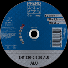 Pferd Inc. 61328323 - PFERD Cut-Off Wheel, 9" x 1/8 x 7/8, SG ALU, T1, Aluminum oxide