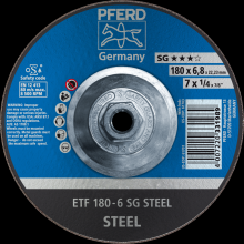 Pferd Inc. 69901248 - PFERD Grinding Wheel, 7" x 1/4 x 5/8-11, SG STEEL, T28, Aluminum oxide