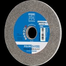 Pferd Inc. 44691252 - PFERD POLINOX® Unitized Wheel, 5" x 1/4 x 7/8, Fine, Medium-Hard, 6AF, Aluminum oxide