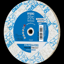 Pferd Inc. 44691222 - PFERD POLINOX® Unitized Wheel, 3" x 1/4 x 1/4, Fine, Medium-Hard, 6AF, Aluminum oxide
