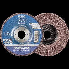 Pferd Inc. 44692266 - PFERD POLINOX® Fibre-backing disc, 5" x 3/4 x 7/8, Interleaved,100 Grit,Aluminum oxide