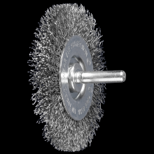 Pferd Inc. 43740004 - PFERD Mounted Crimped Wire Wheel Brush PSF 2" Dia. .012 Carbon Steel 1/4" Shank