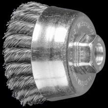 Pferd Inc. 43740025 - PFERD Knot Wire Cup Brush PSF 3-1/2" Dia. .020 Carbon Steel 5/8-11" Thread