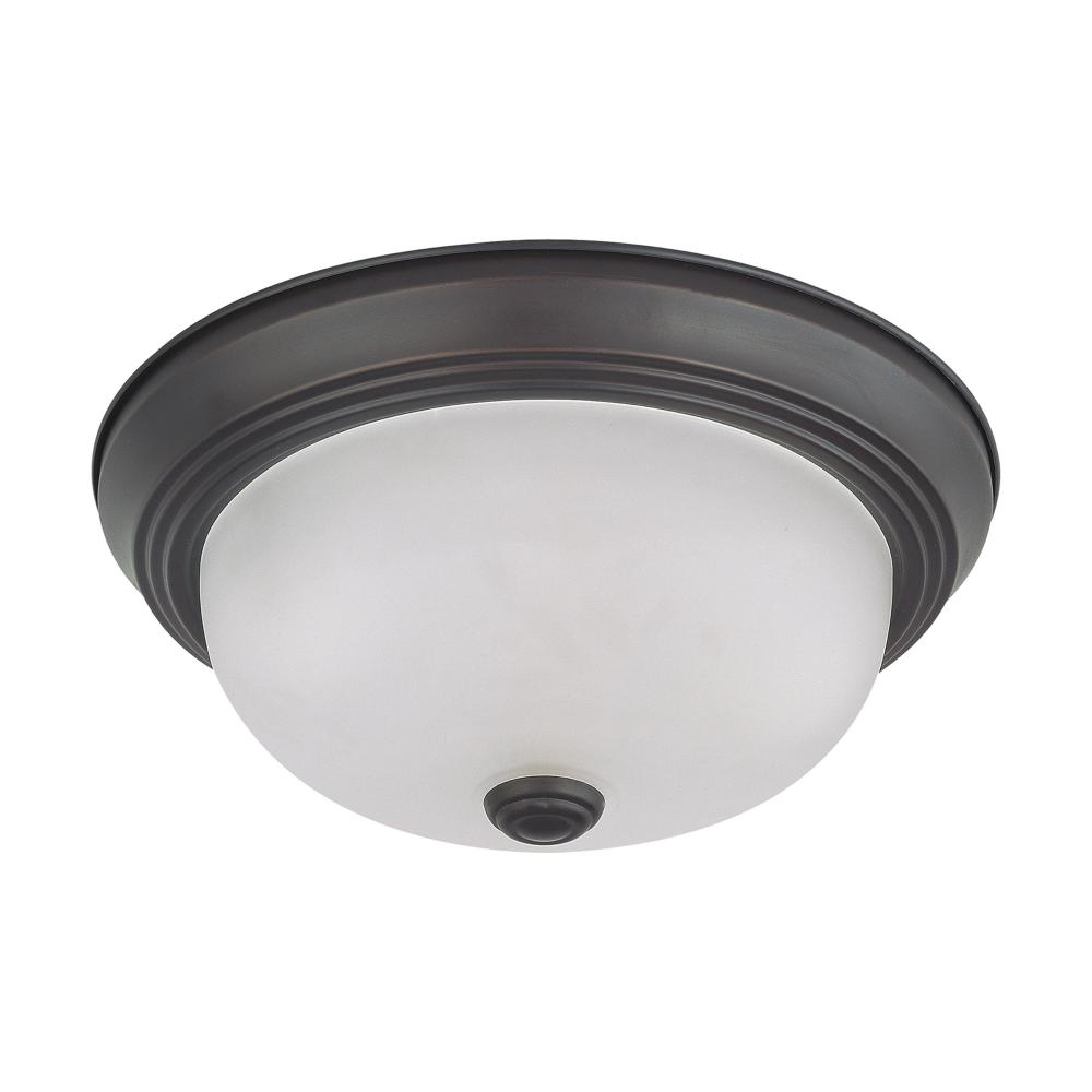 2 LIGHT 11&#34; FLUSH MOUNT