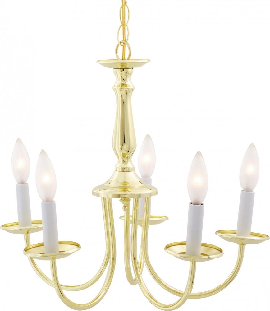 5 LIGHT 18&#34; CHANDELIER