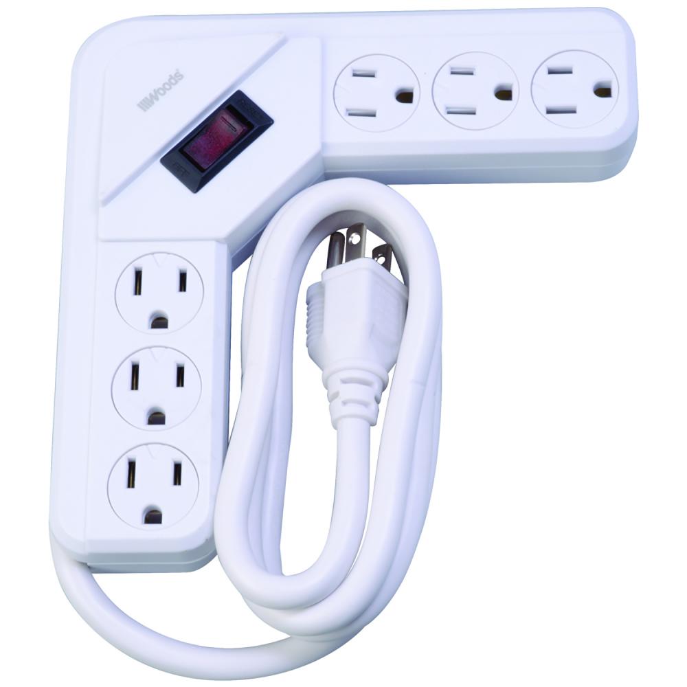 POWERSTRIP- 6 OUTLET CORNER 4&#39; CORD