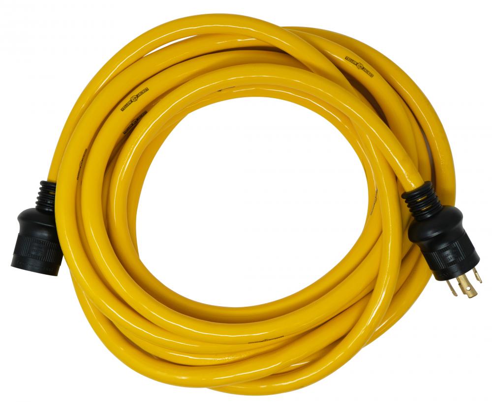 EXTCORD, 10/4 STW 25&#39; YELLOW 30A GEN YJ