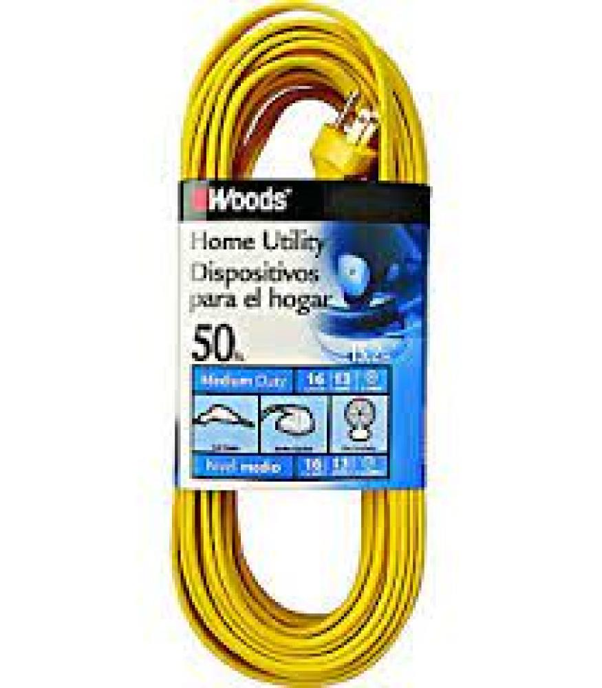 CORD SET, 16/3 50&#39; SPT-2 YELLOW NON UL